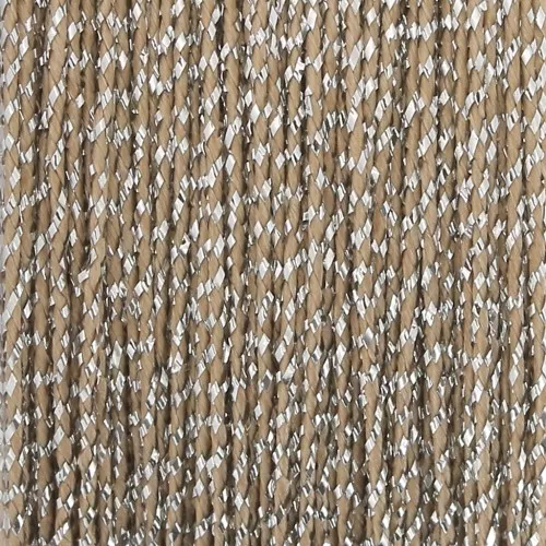 Bobina di filo italiano Luxor 0,5 mm - Marrone chiaro - Argento x50m