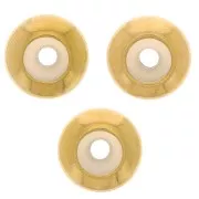 Perla stoppeur da 9 mm con foro da 3 mm - Acciaio inossidabile dorato 304 x1