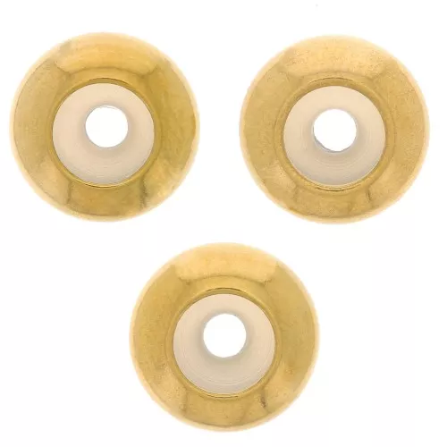 Perla stoppeur da 9 mm con foro da 3 mm - Acciaio inossidabile dorato 304 x1