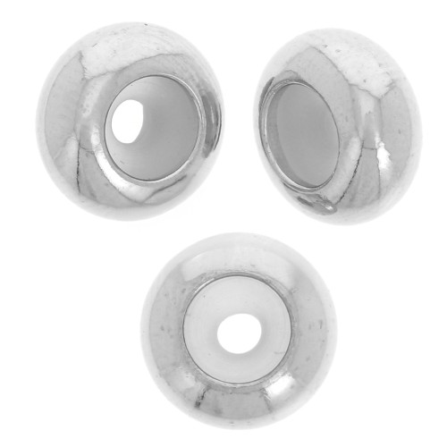 Perla di arresto da 9 mm con foro da 3 mm - acciaio inossidabile 316 x1