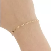 Catena maglia creativa 2 mm - Acciaio inox 304L dorato x99cm