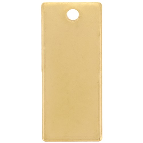 Pendente rettangolo 21x9 mm - Acciaio inossidabile 304 - Dorato x1