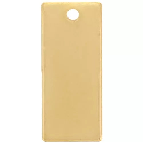 Pendente rettangolo 21x9 mm - Acciaio inossidabile 304 - Dorato x1