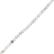 Perle sfaccettate rotonde appiattite 3.5x2.5 mm - Howlite x39cm