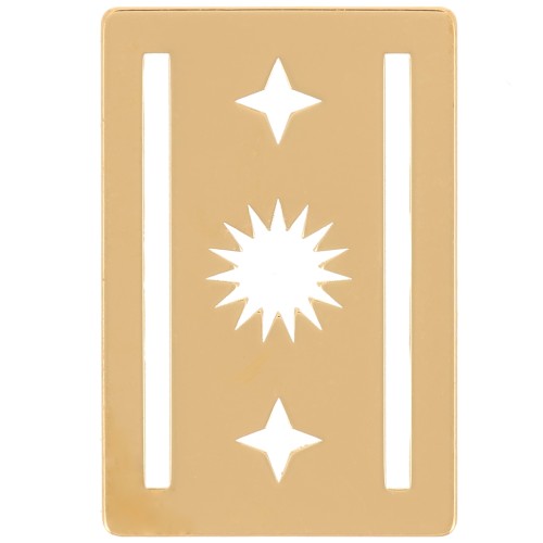 Distanziatore per tessitura Miyuki 11/0 escluso Perles&Co 16x11mm dorato oro fino