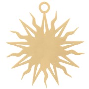 Pendente Sole 16 mm - esclusiva Perles&Co - Dorato oro fino x1