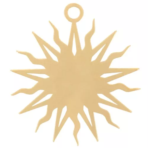 Pendente Sole 16 mm - esclusiva Perles&Co - Dorato oro fino x1