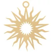 Pendente sole scavato 16 mm - esclusiva Perles&Co - Dorato oro fino x1