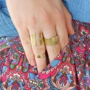 Anello da modellare e personalizzare 54x20 mm - Ottone grezzo x1