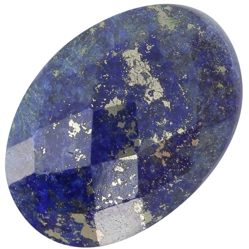 Cabochon ovale sfaccettato 18x13 mm in pietra preziosa - Lapislazzuli x1