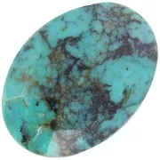 Cabochon ovale sfaccettato 18x13 mm - Turchese x1