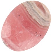 Cabochon ovale sfaccettato in pietra semi preziosa 18x13 mm - Rodocrosite x1|raw }}