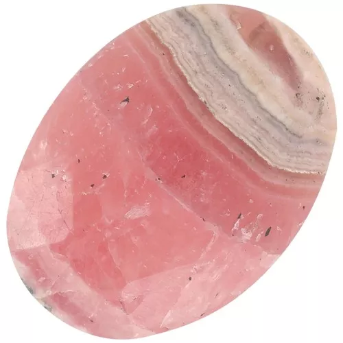 Cabochon ovale sfaccettato in pietra semi preziosa 18x13 mm - Rodocrosite x1