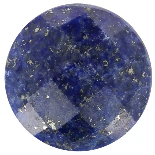 Cabochon tondo sfaccettato 15 mm - Lapislazzuli x1