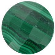 Cabochon tondo sfaccettato 15 mm - Malachite x1