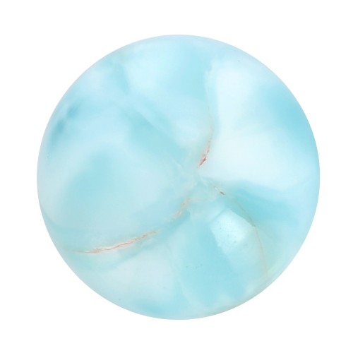Cabochon tondo 10 mm in pietra semipreziosa - Larimar x1