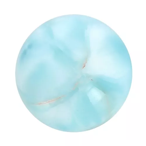 Cabochon tondo 10 mm in pietra semipreziosa - Larimar x1