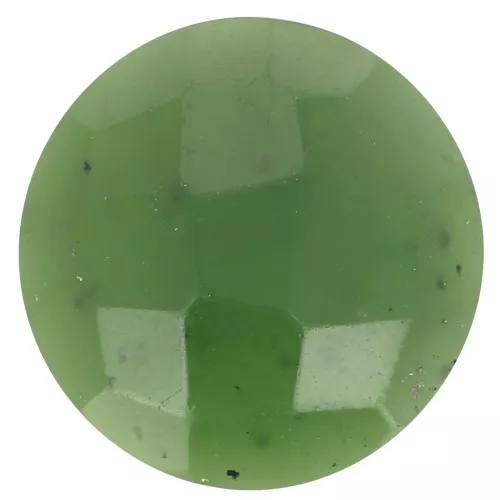 Cabochon tondo sfaccettato da 12 mm - Serpentino x1