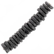 Perline rotonde - Heishi semipreziosa 4.5x1.5 mm - Onice nero x20|raw }}