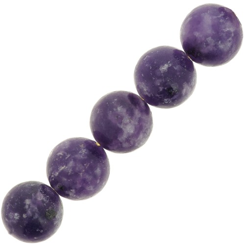 Perline rotonde 8 mm - Lepidolite x10