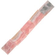 Perlina rettangolare sfaccettata di 7x5 mm - Rodocrosite x1