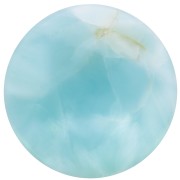 Cabochon rotondo di 12 mm in pietra semipreziosa - Larimar x1|raw }}