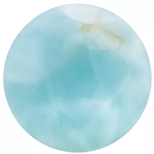 Cabochon rotondo di 12 mm in pietra semipreziosa - Larimar x1