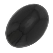 Cabochon ovale in pietra semipreziosa 14x10 mm - Spinello nero x1|raw }}