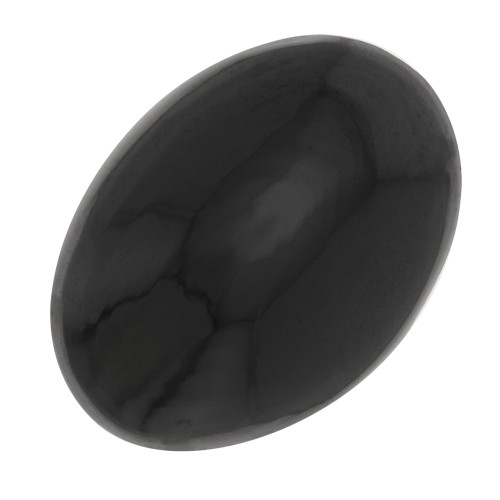 Cabochon ovale in pietra semipreziosa 14x10 mm - Spinello nero x1