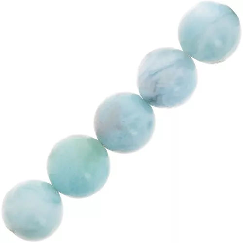 Perla rotonda 8 mm - Larimar x1