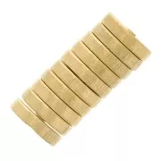 Perline a disco Heishi - Disco piatto 4x0,9 mm - Acciaio inox 304 dorato x10