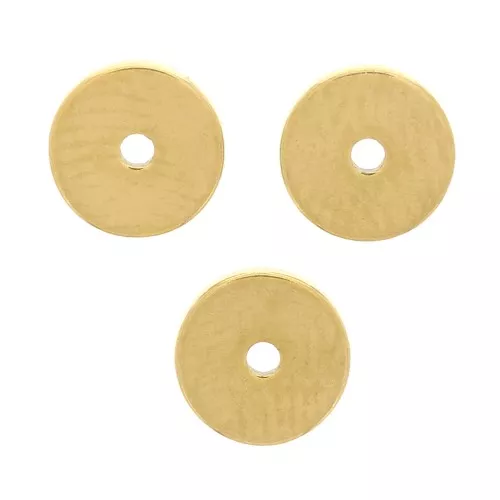 Perline a disco Heishi - Disco piatto 5x0,9 mm Acciaio inossidabile 304 dorato x10