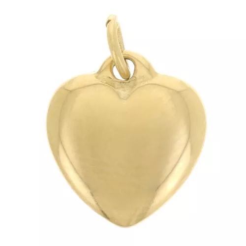 Ciondolo cuore 11x10 mm - Acciaio inossidabile 316L dorato x1