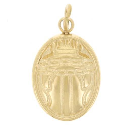 Ciondolo ovale - Scarabeo 16x10 mm - Acciaio inossidabile 316L x1