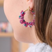 Orecchini a cerchio 30x2 mm - Acciaio inox 304 dorato x2