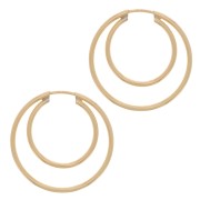 Orecchini a doppio cerchio 24 mm in gold filled x2|raw }}