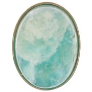 Castone ovale per cabochon 8x6 mm - Gold filled x1