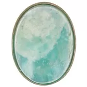 Castone ovale per cabochon 8x6 mm - Gold filled x1