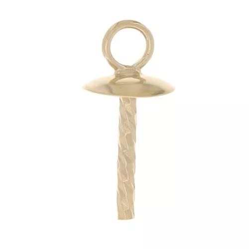 Pendente per perline semiperforate da 8 mm -Gold filled x1