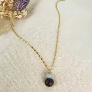 Pendente per perline semiperforate da 8 mm -Gold filled x1