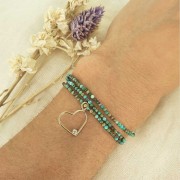 Pendente cuore 15,5 mm con Ossido di zirconio da 2 mm in gold filled x1