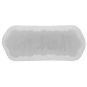 Stampo per sapone in silicone a forma di nuvola con scritta Thank You 12,5x4,5 cm Trasparente