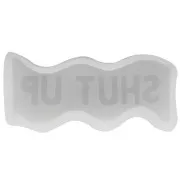 Stampo per sapone in silicone - forma di onda con parola Shut Up 11,5x3,5 cm Trasparente
