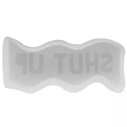 Stampo per sapone in silicone - forma di onda con parola Shut Up 11,5x3,5 cm Trasparente