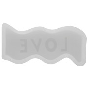 Stampo per sapone in silicone - forma di onda con parola Love 12x4,5 cm Trasparente|raw }}
