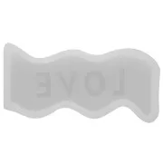 Stampo per sapone in silicone - forma di onda con parola Love 12x4,5 cm Trasparente