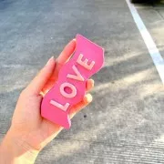 Stampo per sapone in silicone - forma di onda con parola Love 12x4,5 cm Trasparente