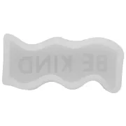 Stampo per sapone in silicone a forma di onda con scritta Be Kind 12x3,5 cm - Trasparente
