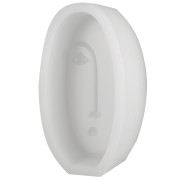 Stampo in silicone per sapone ovale - 10x5,5 cm - Volto astratto - Trasparente