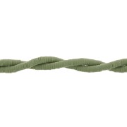 Perline rondelle in pasta polimerica Heishi 3x1 mm - Olive x45cm|raw }}